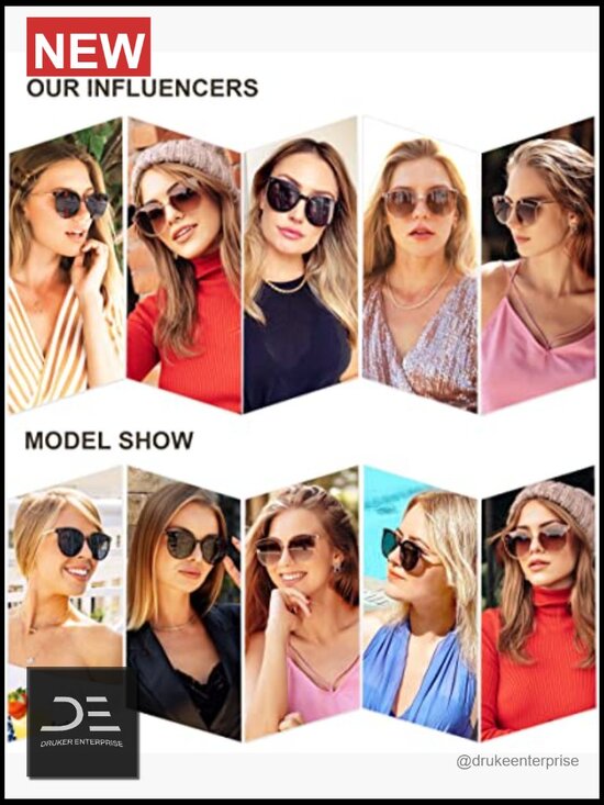 Classic Trendy Round UV400 Sunglasses with Case main image 7